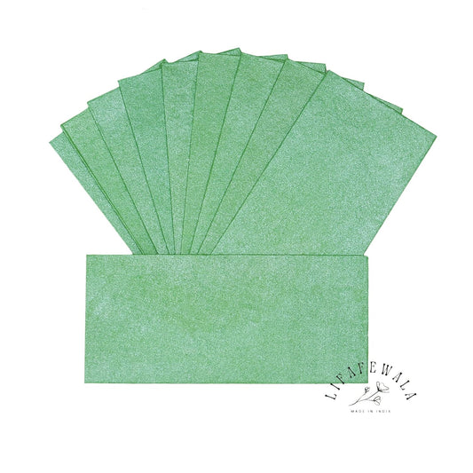 Eco friendly green handmade shagun envelopes pack of 10