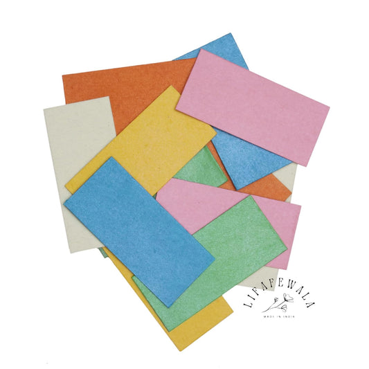 Eco friendly multicolor handmade shagun envelopes pack of 10