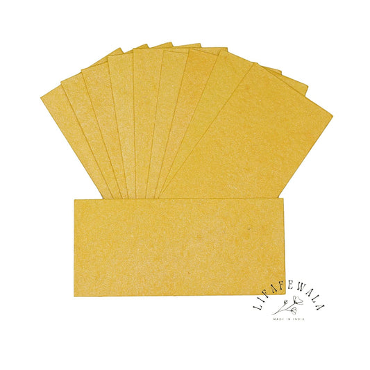 Eco friendly yellow handmade shagun envelopes pack of 10