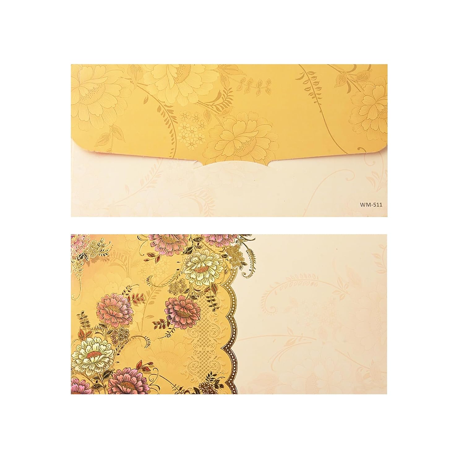 Pack of 10 premium handmade yellow shagun envelopes