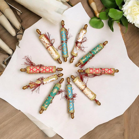 Lifafewala Designer Shagun Scroll Envelopes – Pack of 10 Multicolour