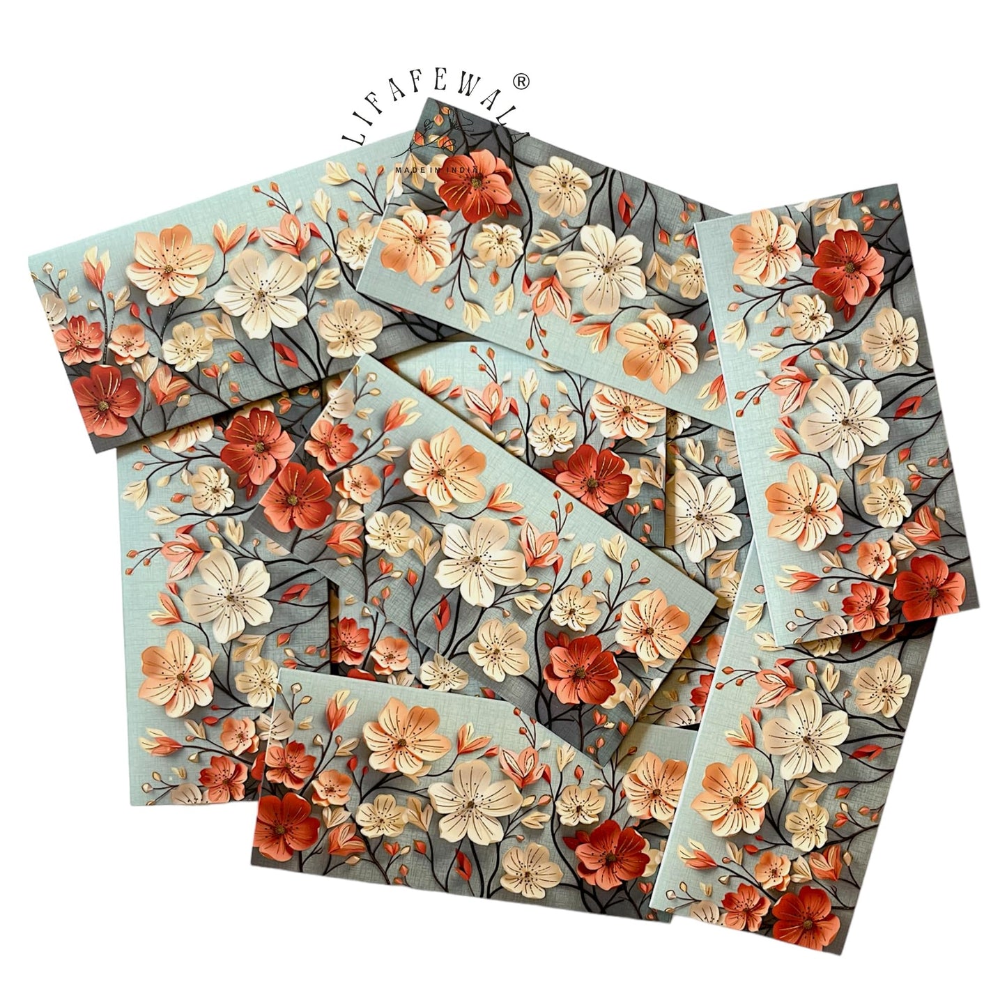“Floral multicolor shagun envelopes pack of 20 50 100 Lifafewala”