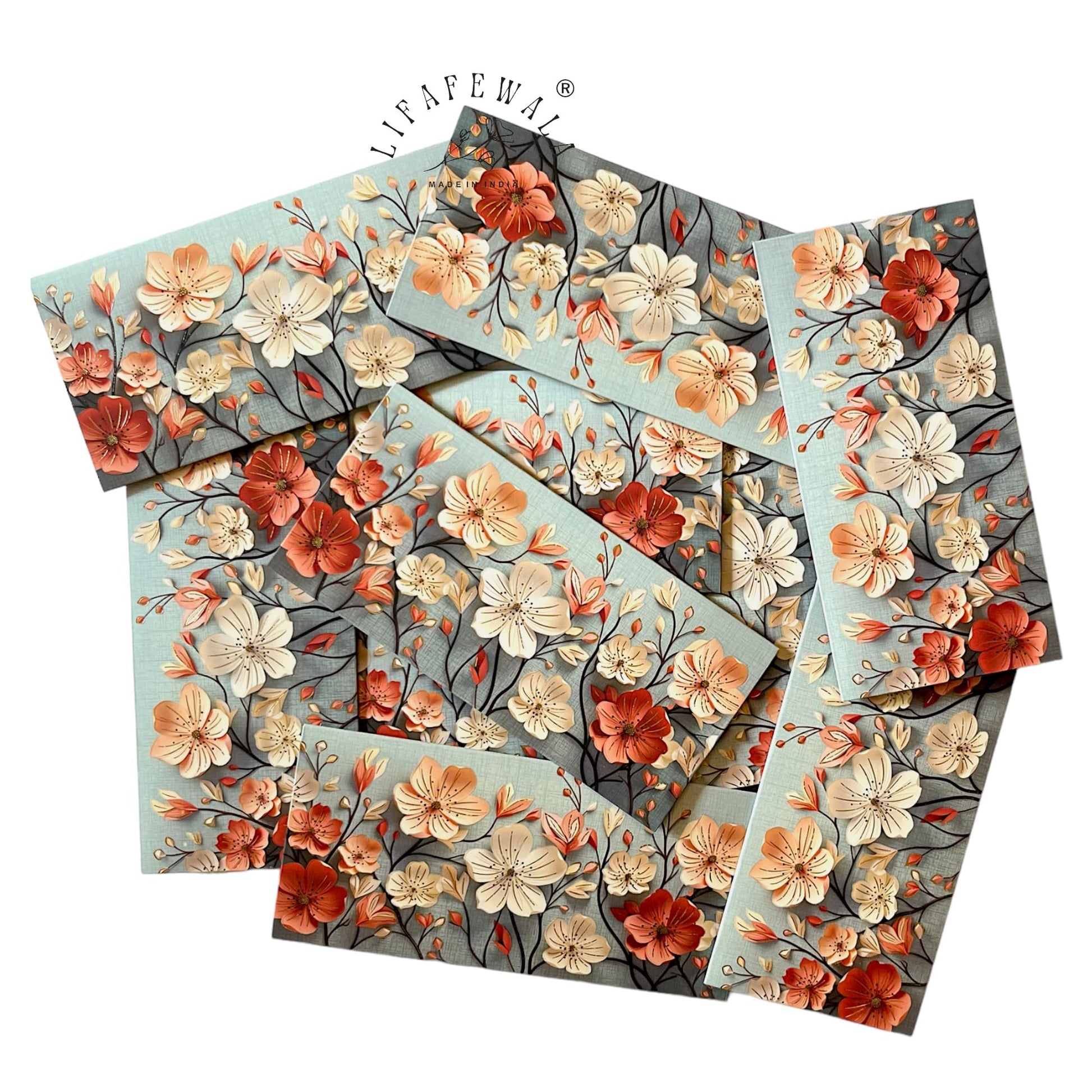 “Floral multicolor shagun envelopes pack of 20 50 100 Lifafewala”