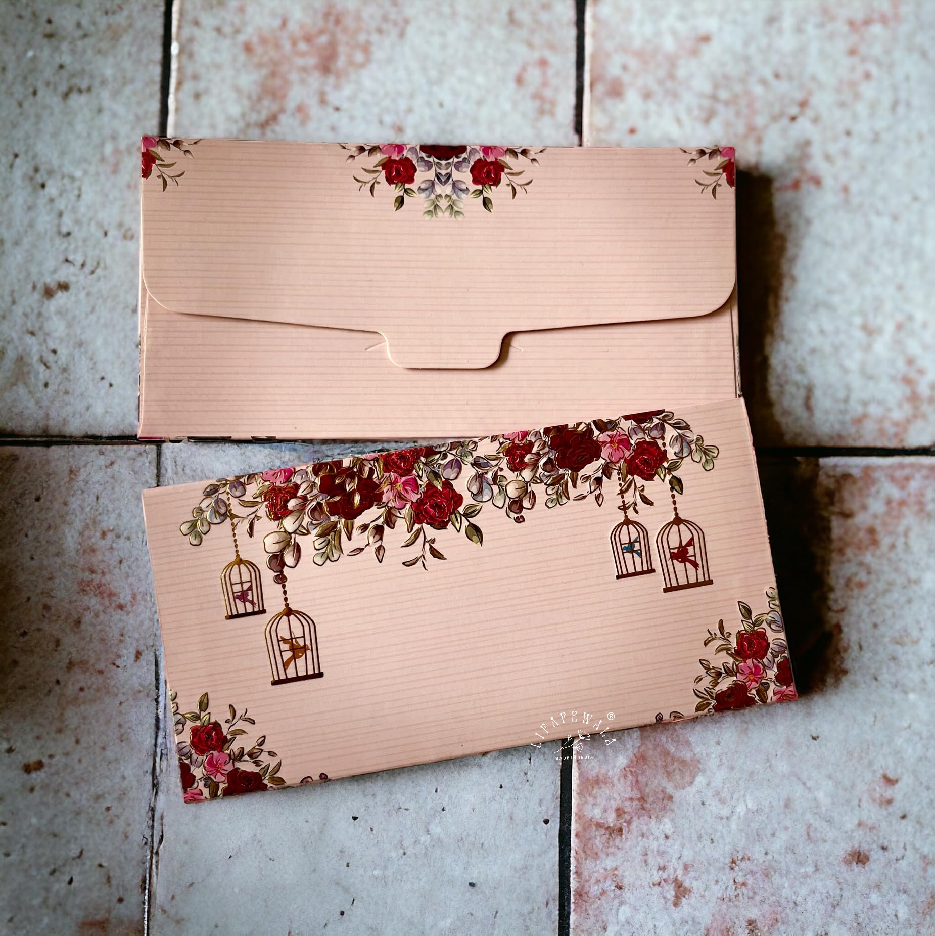 “Pack of 10 pink envelopes for cash gifting – Lifafewala”