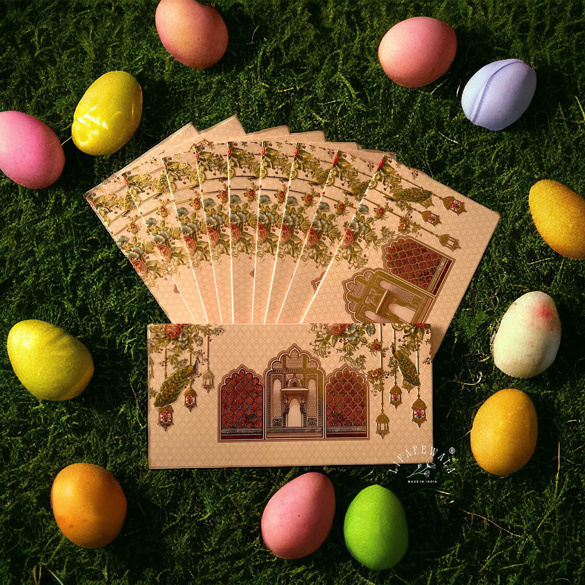 “Peacock design shagun envelopes for weddings”