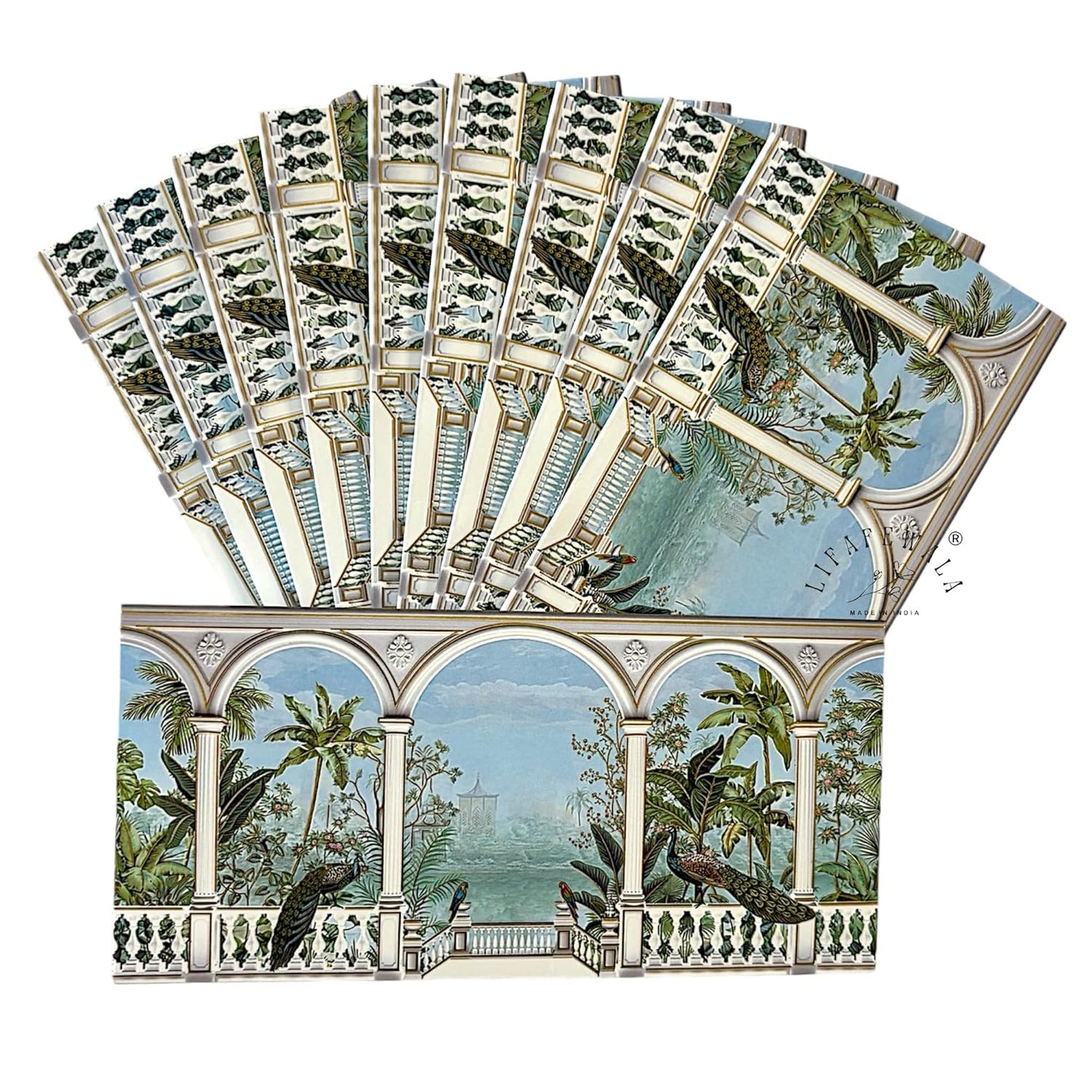 “Premium velvet feel peacock shagun envelopes gold foil design”