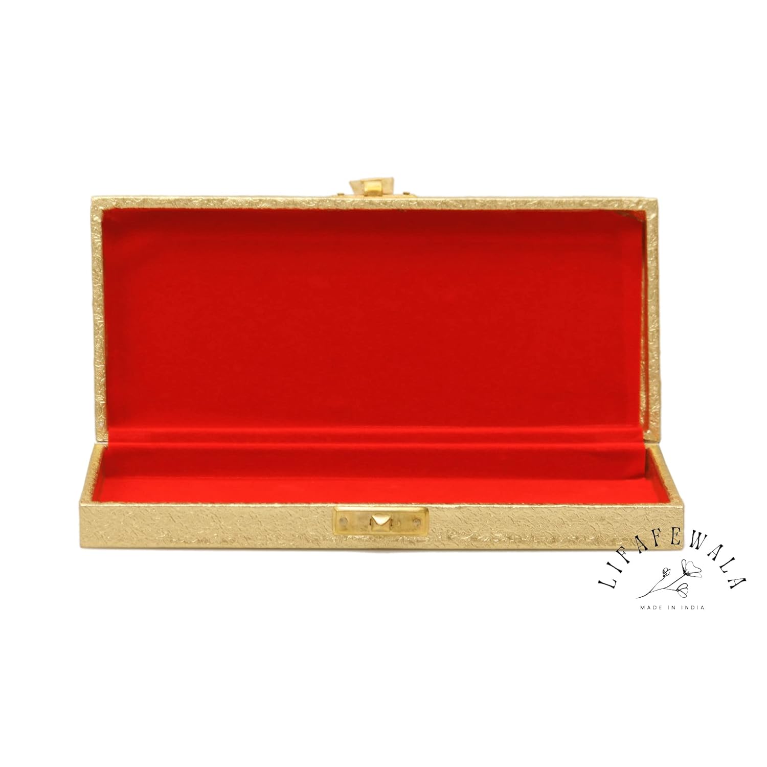 Premium golden gift box for weddings and Diwali (Golden, Pack of 1)