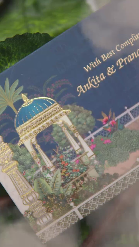 LIFAFEWALA Beautiful Peacock & Orchard  Design Gift Envelopes in Gold Foil for Gifting Money on Weddings, Birthdays, Celebrations, Etc (Velvet Feel) (Pack of 20-200)