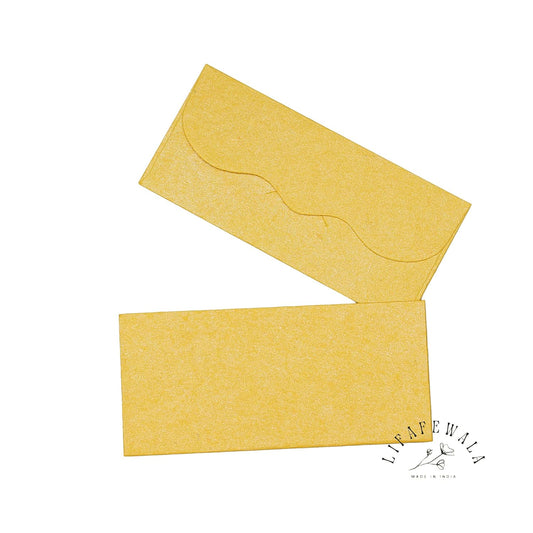 Handmade sustainable cash envelopes yellow by Lifafewala