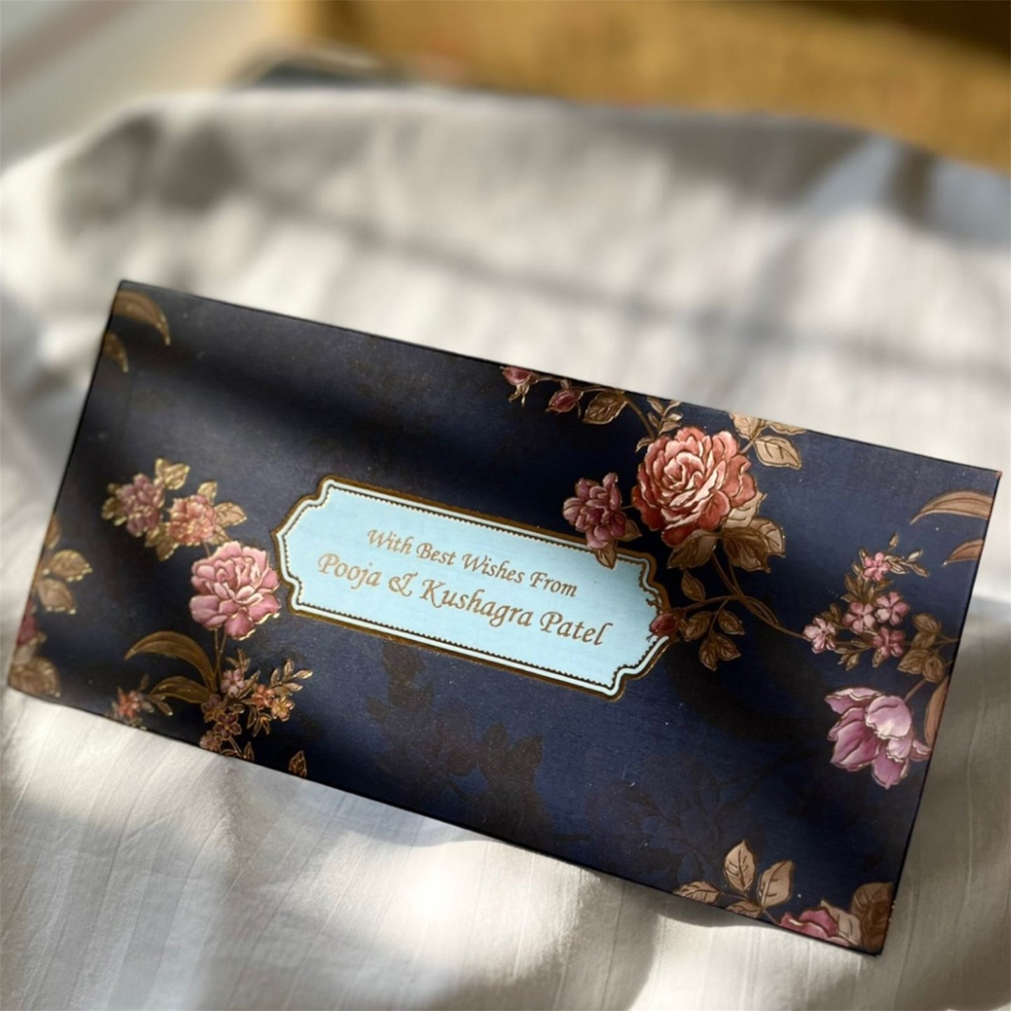 Premium Velvet Money Envelopes with Floral Print | Wedding & Birthday Gift Covers