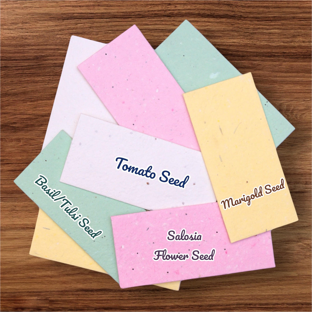 Eco-Friendly Plantable Seed Paper Envelopes by LIFAFEWALA | Multicolor Covers with different variety of seeds (Pack of 20–200)