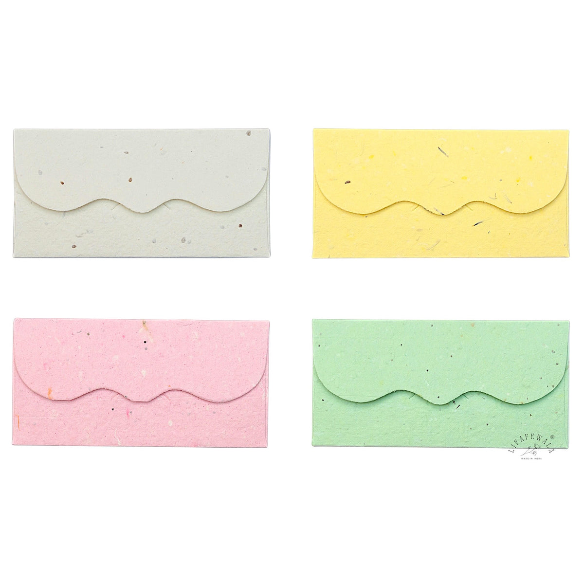 Eco-Friendly Plantable Seed Paper Envelopes by LIFAFEWALA | Multicolor Covers with different variety of seeds (Pack of 20–200)
