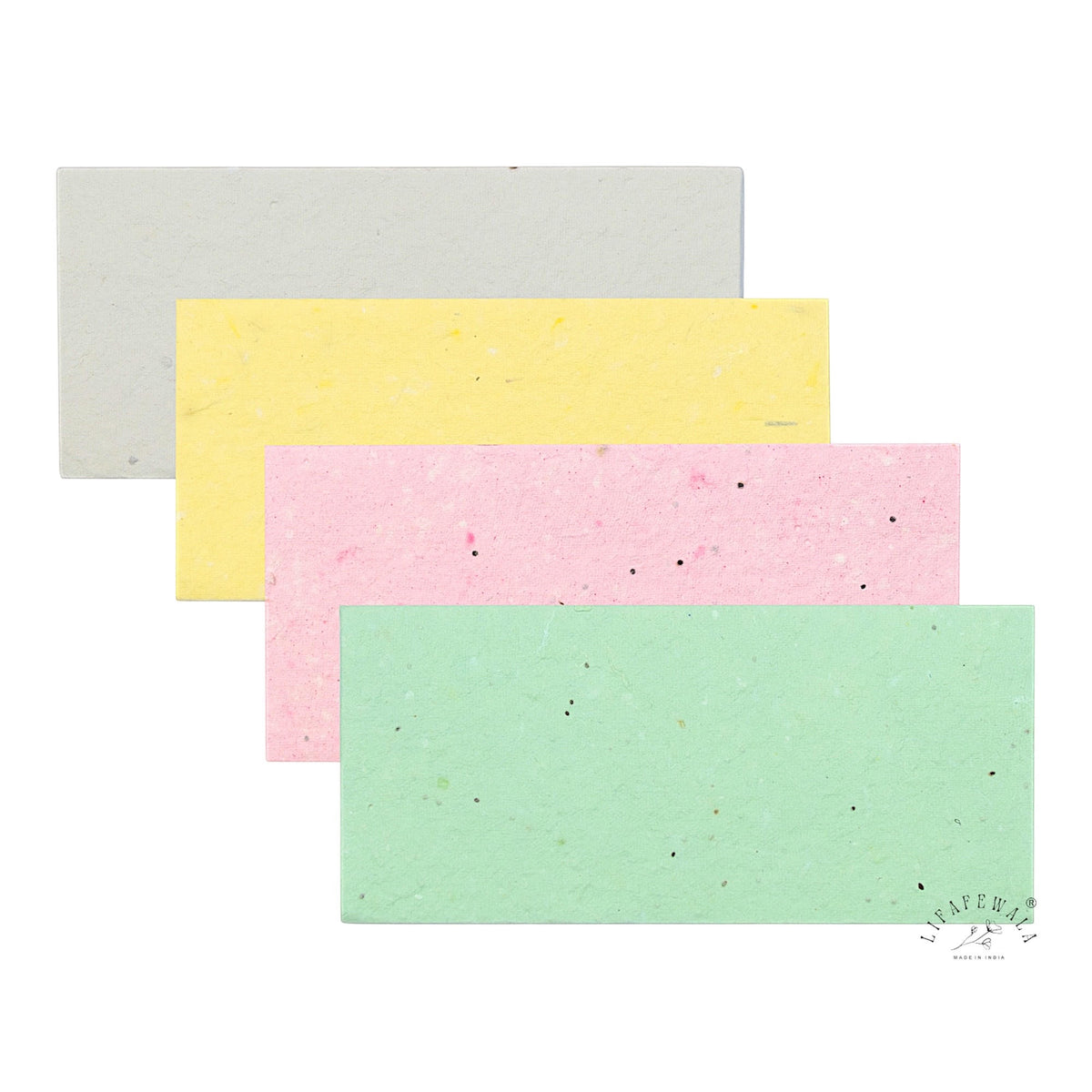 Eco-Friendly Plantable Seed Paper Envelopes by LIFAFEWALA | Multicolor Covers with different variety of seeds (Pack of 20–200)