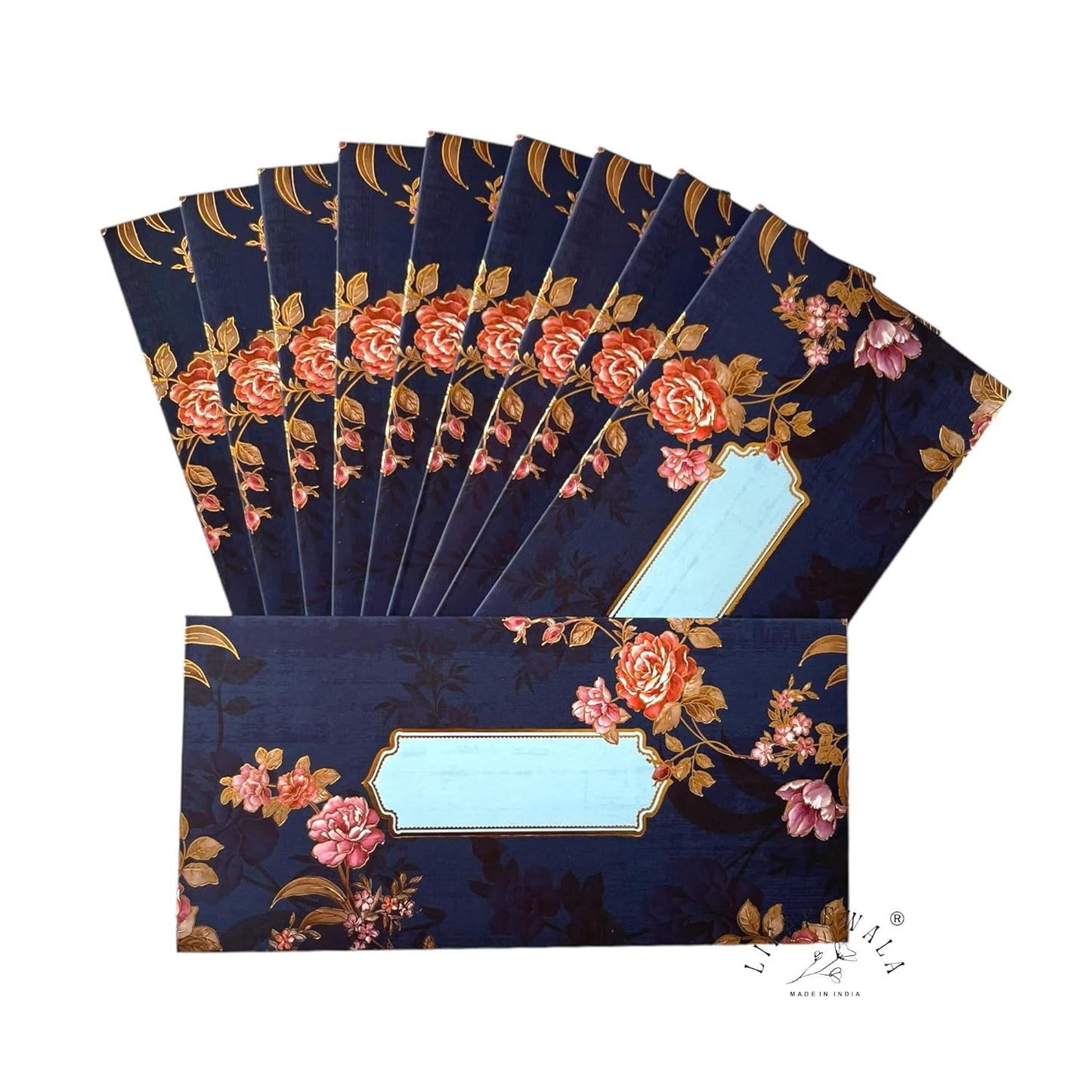 “Velvet touch floral shagun envelopes pack of 20, 50, 100”