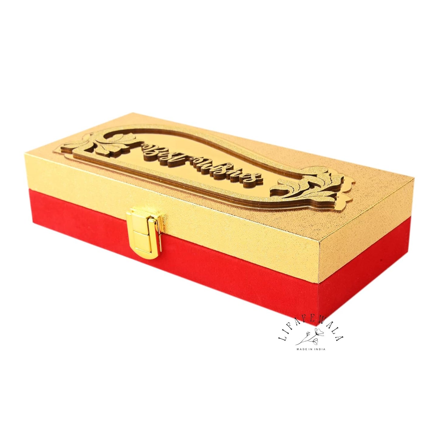 Rectangular flip-top shagun box for festive gifting