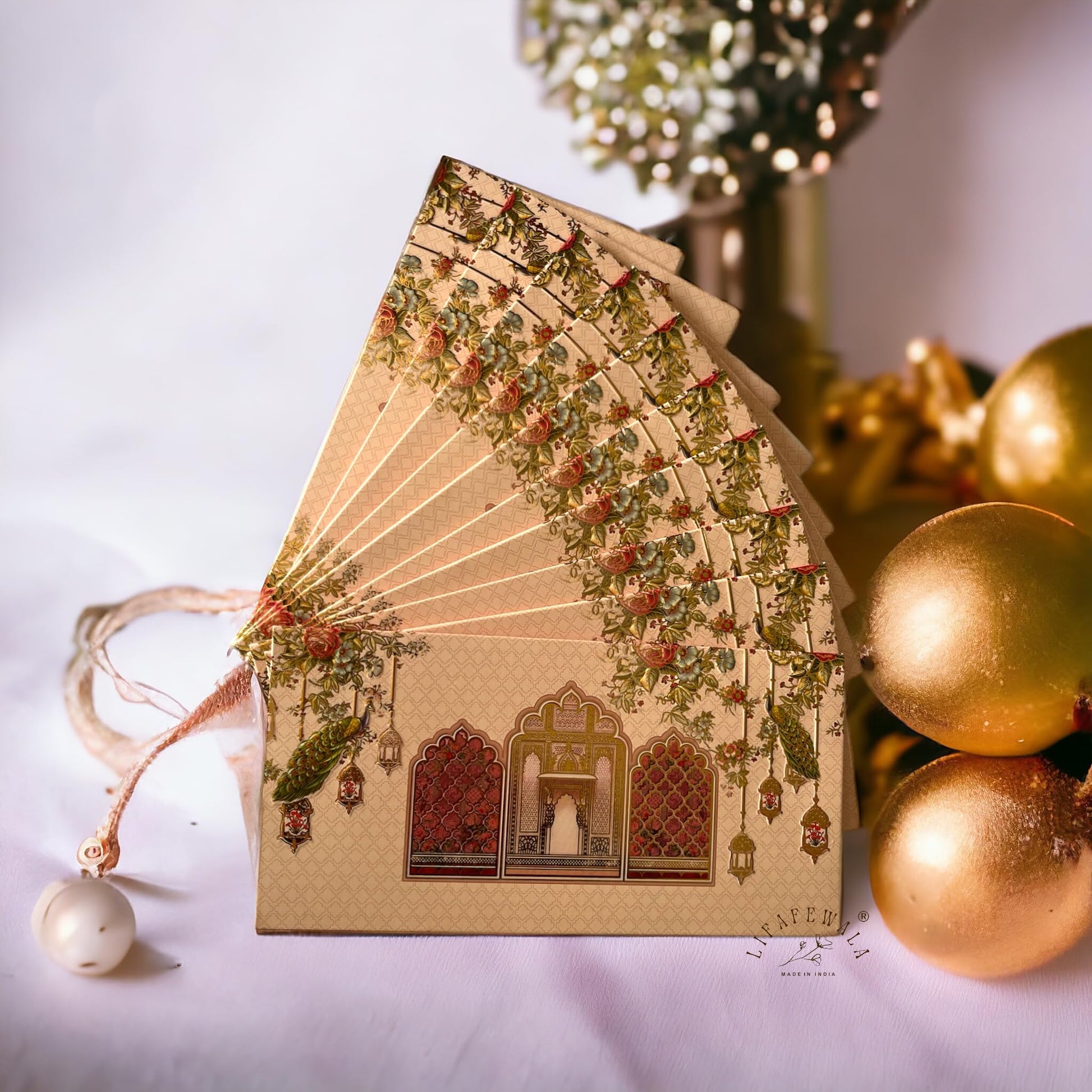 “Premium matte finish money envelopes in peacock print”