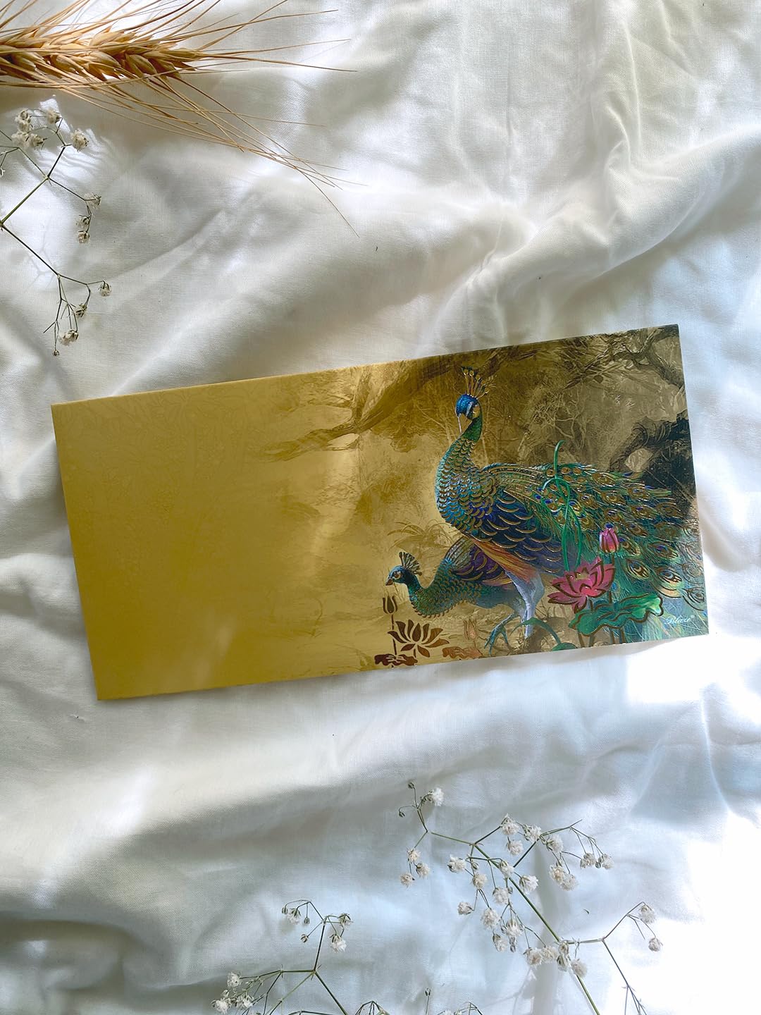 Premium shagun lifafa pack in yellow velvet.