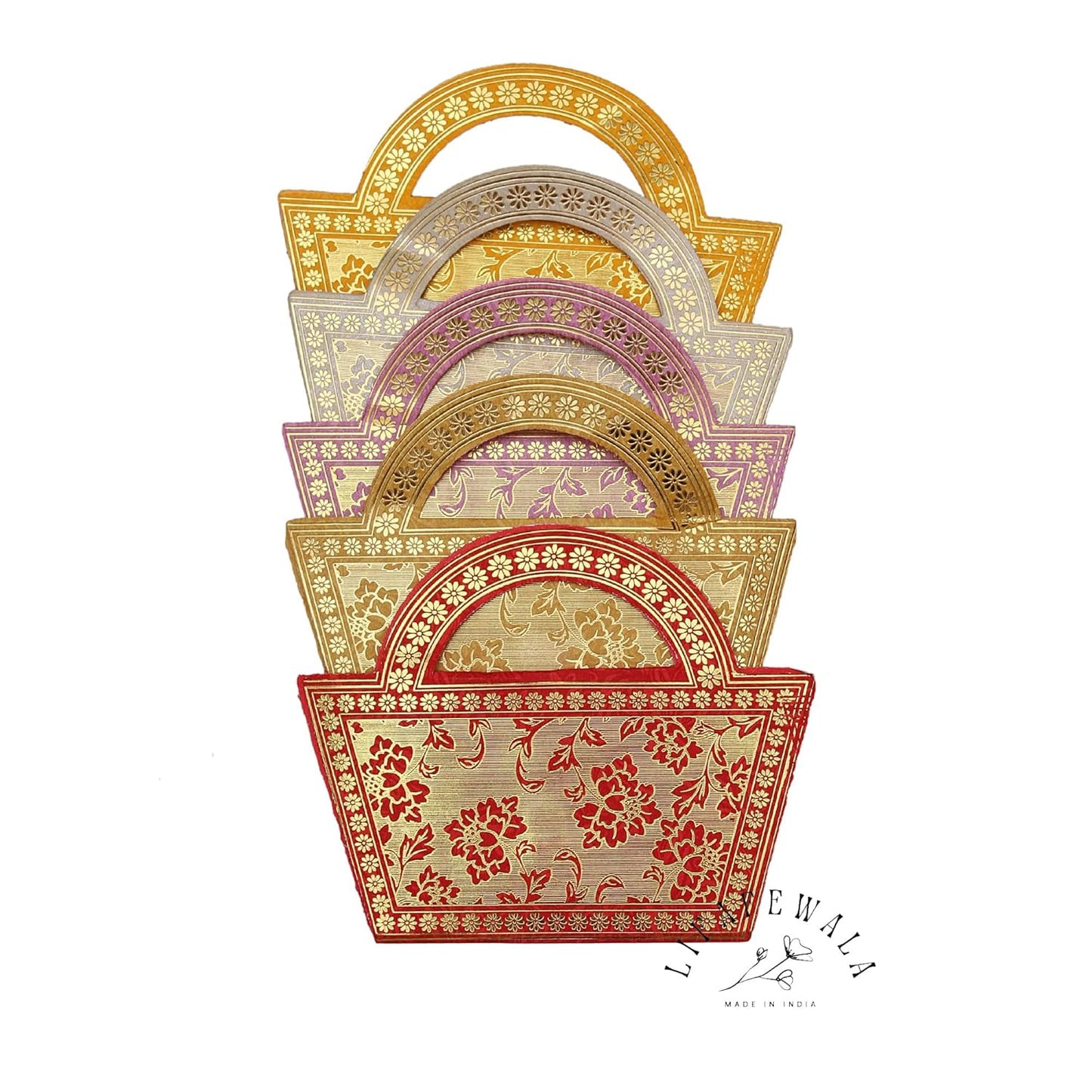 Exclusive wedding shagun envelopes set in decorative basket
